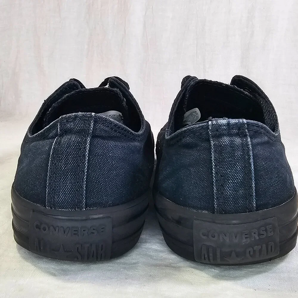 Converse Chuck Taylor All Star Low Top Canvas Sneakers Black Monochrome M5039 - Picture 5 of 10